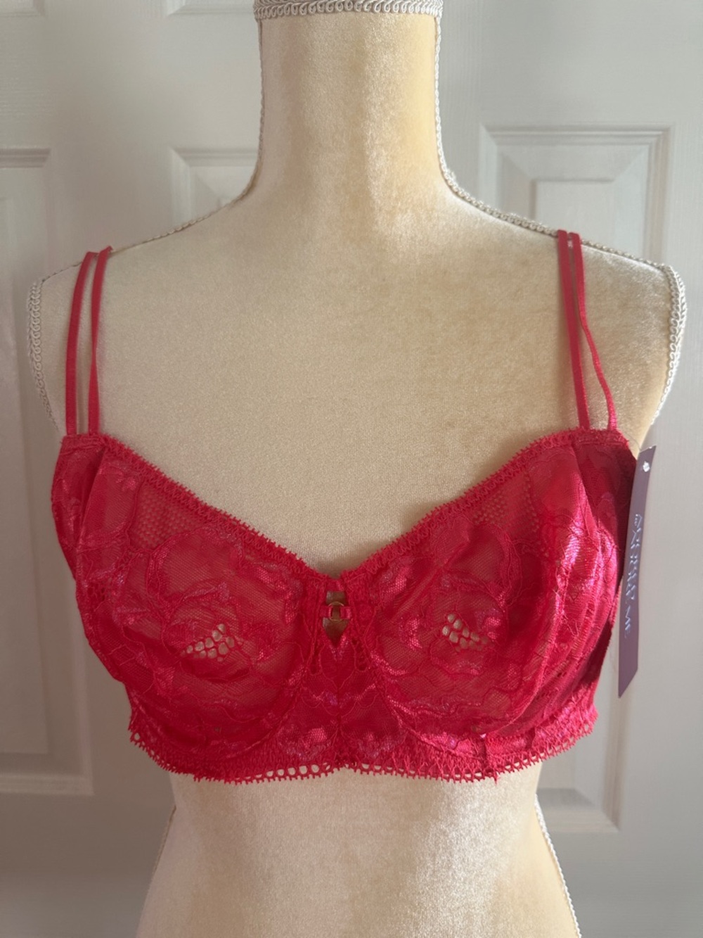 Adored by Adore Me Floral Lace Evalynn Unlined Bra Size 38B